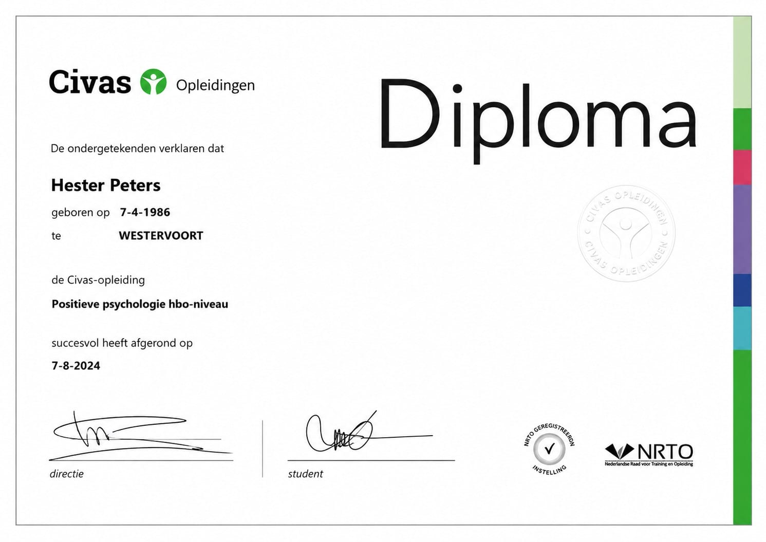 Diploma Positieve Psychologie